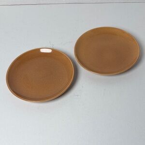 RUSSEL WRIGHT Iroquois‎ Apricot Brown Ceramic 2 Dessert Plates